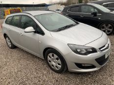 SG13 JOH, VAUXHALL ASTRA EXCLUSIV CDTI ECOFL, 1 X KEY, LOGBOOK, 133,900 MILES