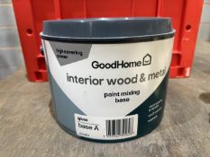 5 X BRAND NEW INTERIOR WOOD AND METAL PAINT MIXING BASE A 2.5L (LOC: R27.5-B103)
