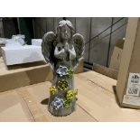 16 X BRAND NEW G&H DÉCOR STONE AND FLORAL DESIGN SOLAR PRAYING ANGEL GARDEN ORNAMENTS RRP £28
