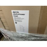25 X BRAND NEW ALPINIA TONGUE AND GROOVE MATT WHITE DRAWER FRONTS PACKS OF 4 715 X 497 X 18MM (