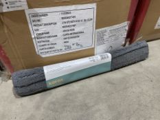 20 X BRAND NEW KOROS COTTON TUFTED GREY PEDESTOOL MATS 50 X 45CM (LOC: 32.2-BB1257)