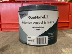 6 X BRAND NEW INTERIOR WOOD AND METAL PAINT MIXING BASE, 2.5L, BASE B (LOC: R34.4-B876)