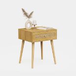 Boxed Sienna Rattan Bedside Table-SR5(3.8)