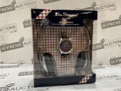 3 X BRAND NEW BEN SHERMAN WATCH AND HEADPHONE LUXURY GIFT SETS RRP £80 EACH (LOC: 1.1-AA3572)
