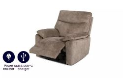 DFS Faxon Recliner Power Chair. - SR4F. RRP £599.00. LSupportive foam seat cushions - for a more