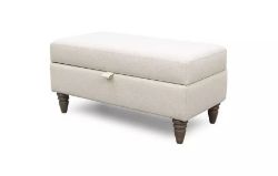 DFS Livie Bench Storage Stool. - SR4F. RRP £299.00. Upholstered in a refined twill - a versatile