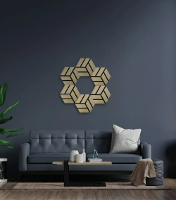 Pallet To Contain 33 x New Packs of Kraus Pale Oak Hex Acoustic Wall Panels. RRP £29 per pack. Kraus