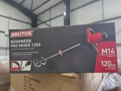 Pallet to Contain 27 x New & Boxed BRUTUS PRO Mixer 1250 (1220W) POWERFUL. ROBUST. ERGONOMIC. With