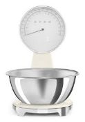 Smeg 50s Style KSF01CRWW Gloss Cream Analogue Kitchen Scale. - SR2.4.3. RRP £189.00.