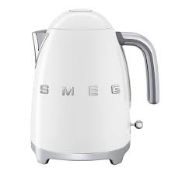 SMEG KLF03WHUK 50’s Style 1.7L Jug Kettle - White. - SR2.4.6. RRP £199.00.