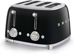 Smeg TSF03BLUK 4 Slice Toaster, Extra Wide Slots, 3 pre set programmes. - SR2.4.3. RRP £229.00.