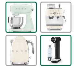 Large Load of Smeg Appliances - Ranging from; Coffee Machines, Espresso Machines, Fast Boil Kettles, 4 Slice Toasters, Hand Mixers and much more