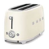 SMEG TSF02CRUK 4-Slice Toaster - Cream - TSF02CRUK. - SR2.4.1. RRP £189.00.