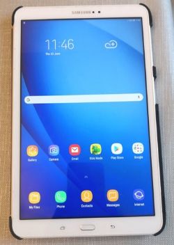 SAMSUNG TABLET,WI-FI & CELLULAR, 80GB STORAGE, CASE