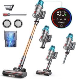 Cordless Vacuum Cleaner 550W/45Kpa, Stick Vacuum with 60 Mins Wall-Mount Charging, Powerful Vacuum