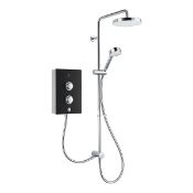 Boxed Mira Decor Dual Black onyx Manual Electric Shower, 10.8kW. - SR1.5.1. RRP £420.00.