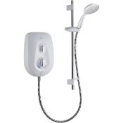 Boxed Mira Go Gloss White Manual Electric Shower, 9.5kW. - SR1.5.1. RRP £190.0.