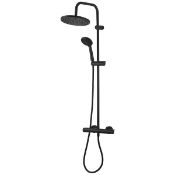 Boxed GoodHome Cavally Matt Black Wall-mounted Thermostatic Multi head shower. - SR1.5.1. RRP £190.