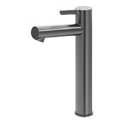 Boxed Swirl Bonda Titanium 250mm Tall Lever Mono Basin Mixer Tap. - SR1.5.1.