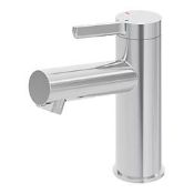 Boxed Swirl Bonda Chrome 136mm Cloakroom Round Head Mono Basin Mixer Tap With Waste. - SR1.5.1.