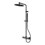 Boxed GoodHome Levanna Matt Black Wall-mounted Thermostatic Multi head shower . - SR1.5.1. RRP £