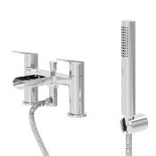 Boxed GoodHome Ajeeta Gloss Chrome effect Deck-mounted Bath mixer tap with shower kit. - SR1.5.1.