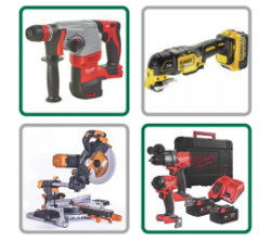 Dewalt Power Tools, Pole Saws, Hedge Trimmers, Mitre Saws, Nail Guns, Drywall Sanders, Chainsaws, Combi Drills, From Ryobi, Makita, Erbauer etc