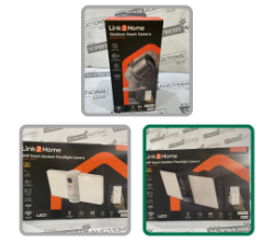 New & Boxed Link2Home Floodlights with CCTV & CCTV Cameras - Trade & Single Lots - Delivery Available!