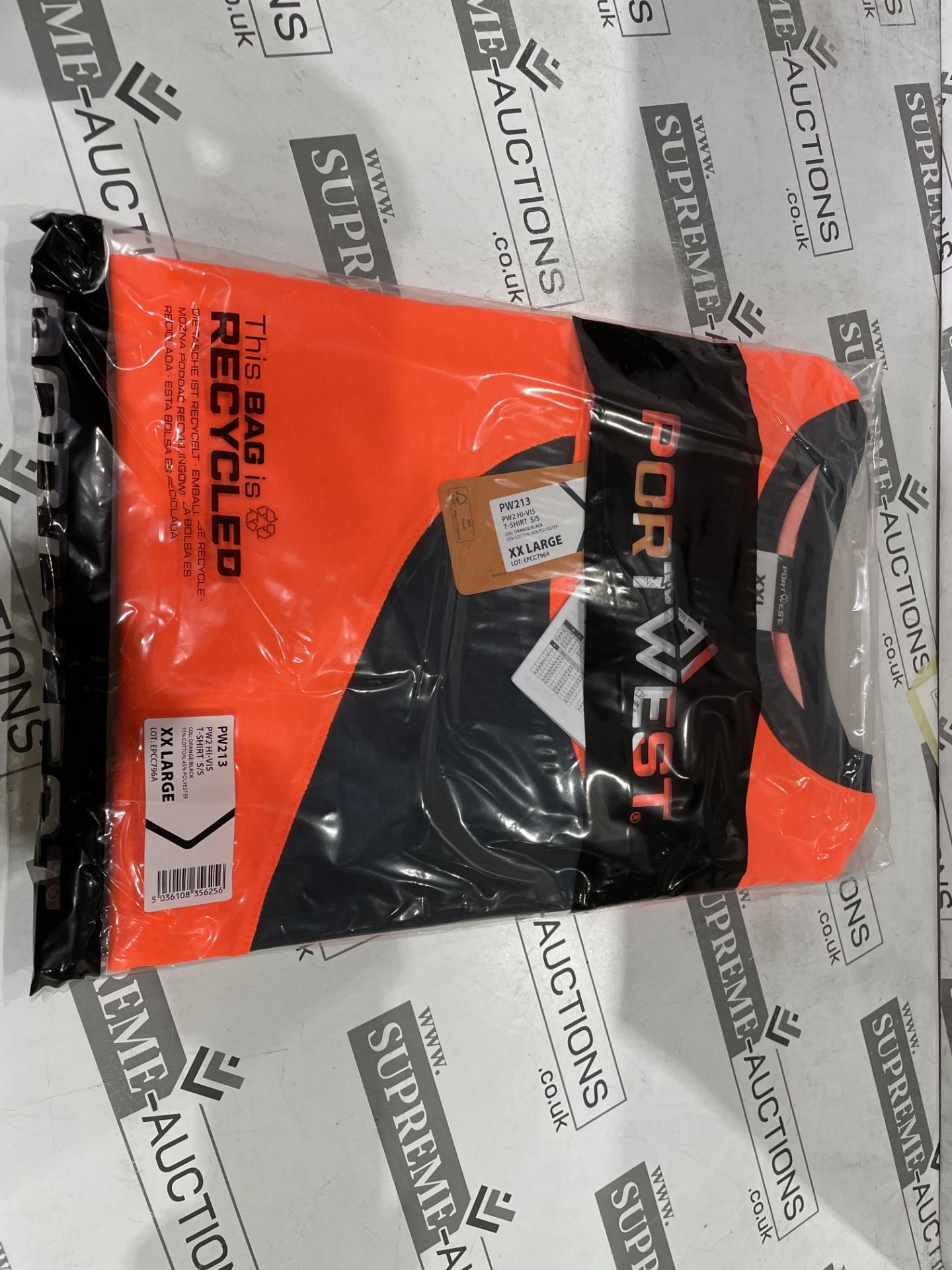 24 X BRAND NEW PORTWEST PW2 HI VIS ORANGE T SHIRTS SIZE XXL (LOC: 45.5-AA1671) - Image 2 of 2