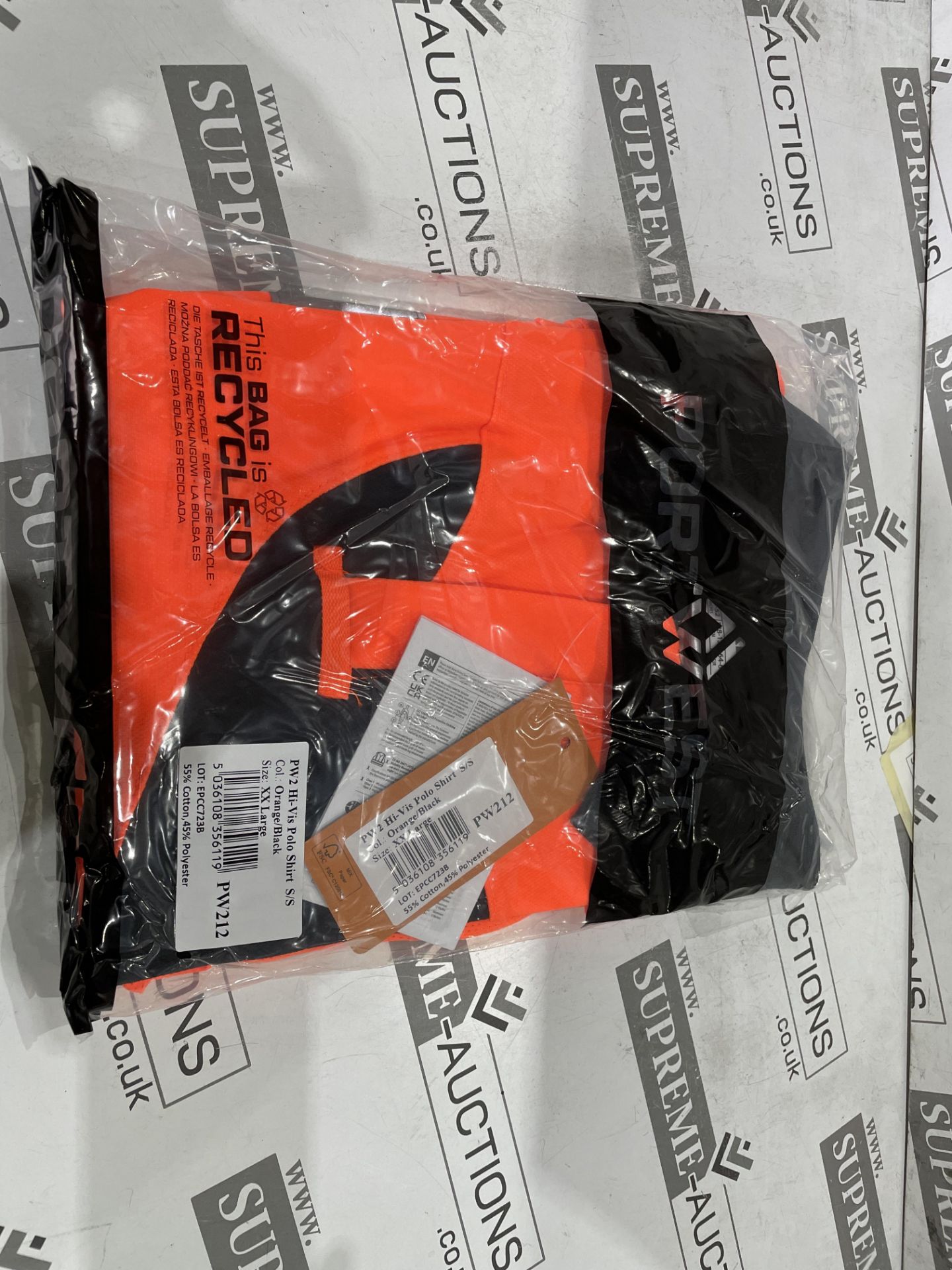 24 X BRAND NEW PORTWEST PW2 ORANGE HI VIS POLO TOPS SIZE XXL (LOC: 19.4-AA1669) - Image 2 of 2