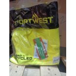 8X PORTWEST ECO HI-VIS TROUSERS . COLOUR - YELLOW , SIZE - 38'' (LOC: 9.9-MM499)