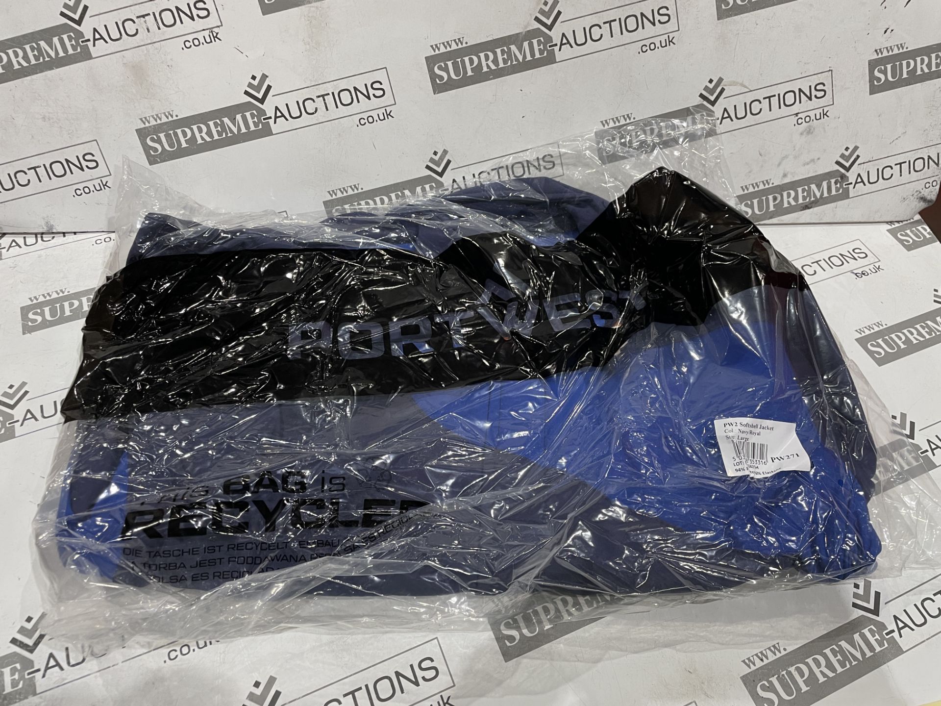 24 X BRAND NEW PORTWEST PW2 NAVY ROYAL BLUE PROFESSIONAL SOFT SHELL JACKETS SIZE LARGE (LOC: 45.1-