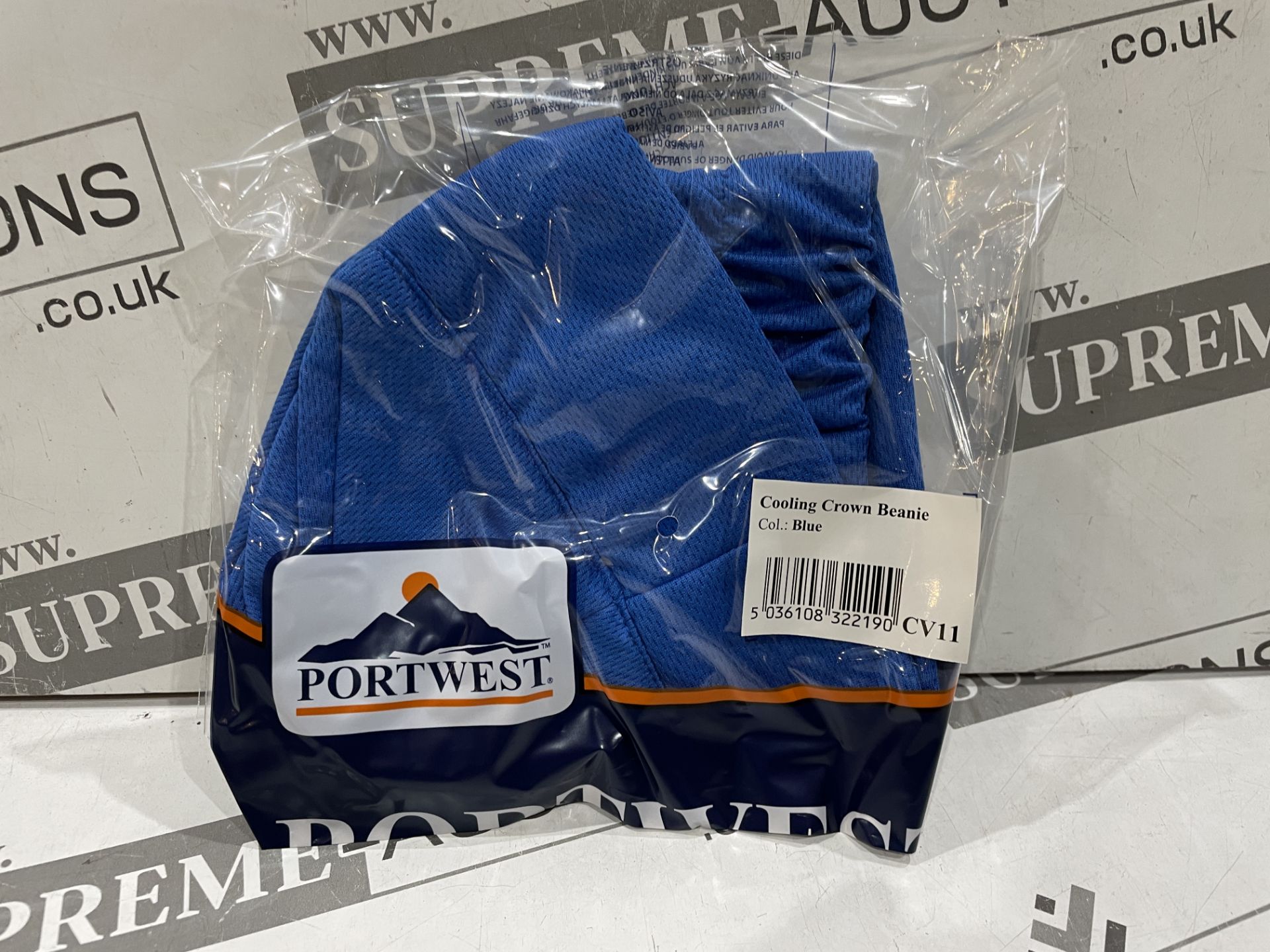 288 X BRAND NEW PORTWEST BLUE COOLING CROWN BEANIES (LOC: 45.4-AA1596) - Image 2 of 2