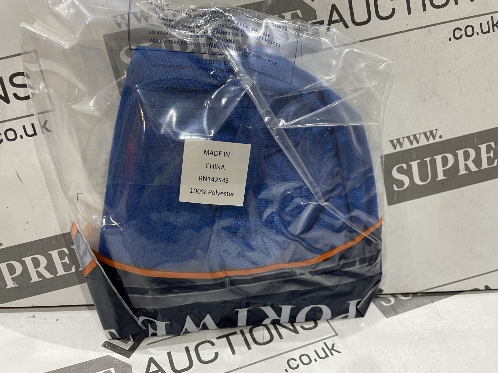 288 X BRAND NEW PORTWEST BLUE COOLING CROWN BEANIES (LOC: 45.3-AA1597)