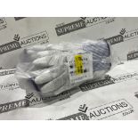 144x BRAND NEW & PACKAGED PORTWEST A698 MR13 ESD PUY FINGERPRINT GLOVES - GREY/WHITE - SIZE XS (LOC: