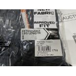 20 X BRAND NEW PORTWEST WX3 BLACK UTILITY PROFESSIONAL WORK TROUSERS SIZE 33 EXTENDABLE LENGTH (LOC: