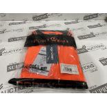 24 X BRAND NEW PORTWEST ORANGE HI VIS SHORT SLEEVED POLO TOPS SIZE XXL (LOC: 24.13-AA1287)