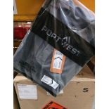 9 X NEW PACKAGED PORTWEST PW219 PW2 WOMENS POLO. SIZE XX LARGE. BLACK AND GREY (LOC: 5.4-WW43)