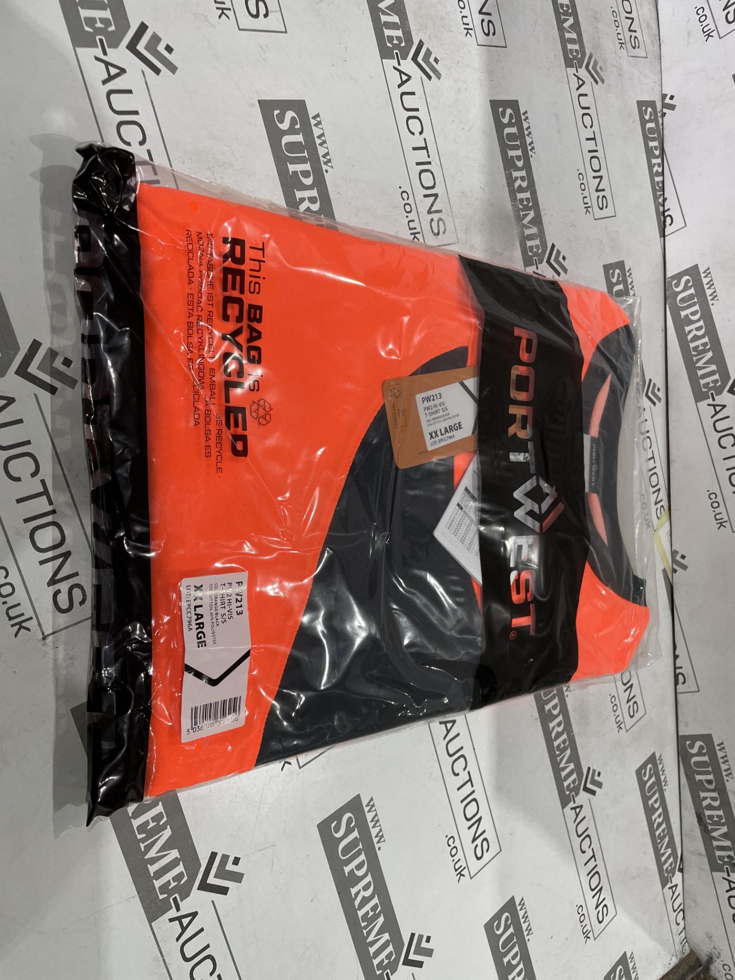 24 X BRAND NEW PORTWEST PW2 HI VIS ORANGE T SHIRTS SIZE XXL (LOC: 45.5-AA1671)