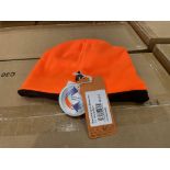 72 X BRAND NEW PORTWEST HI VIS REVERSIBLE BEANIE WINTER WORK HATS (LOC: 45.2-AA662)