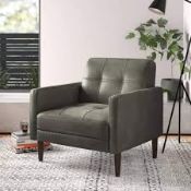 Spruce & Spring Atlas Faux Leather Armchair. - R43BR. RRP £559.00.