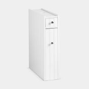 Boxed Holbrook White Slimline Bathroom Cabinet-RS1.9