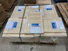 RADE PALLET TO CONTAIN APPROX 70x BRAND NEW GEOM PINE CLOSED LOUVRE DOORS - 610X381X21MM. (LOC: 18.