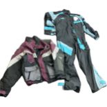 Honda Kevlar motorbike jacket and Frank Thomas overalls size XL