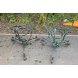 Pair of wrought iron plant stands measures approximately: 27 inches tall x 19 diameter