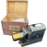 Vintage victorian Optimus magic lantern slide projector made by Perken sons & Rayment in London