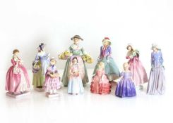 A collection of ten Royal Doulton figures 20th century