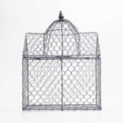 An ornamental wire birdcage Of recent manufacture
