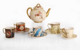 A collection of teacups and saucers