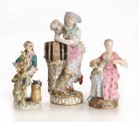 Three porcelain Meissen figures Late 19th century / early 20th century